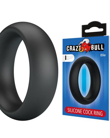 CRAZY BULL - ELIO SILICONE COCK RING BLACK