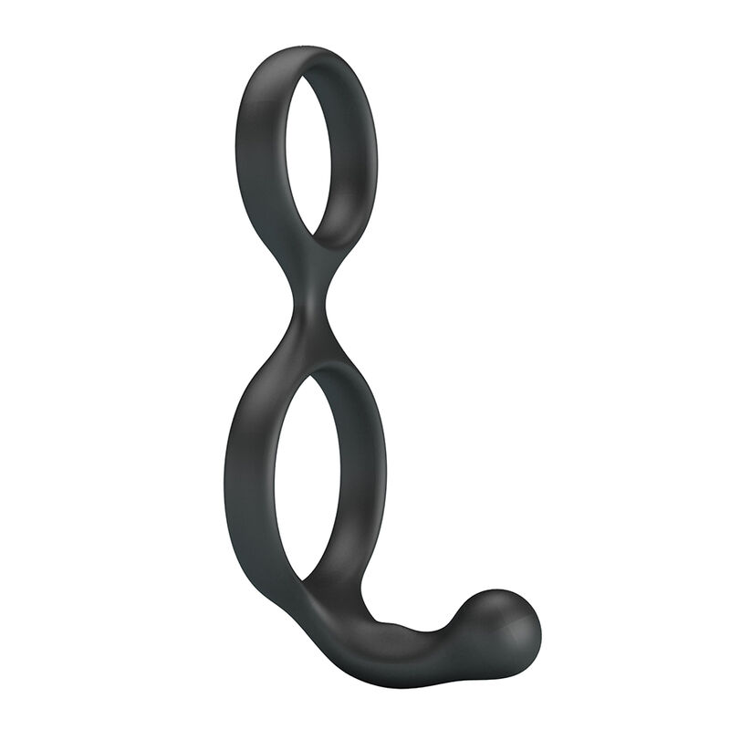 CRAZY BULL - FLORIAN DOUBLE COCK AND BALL RING BLACK - Imagem de 4