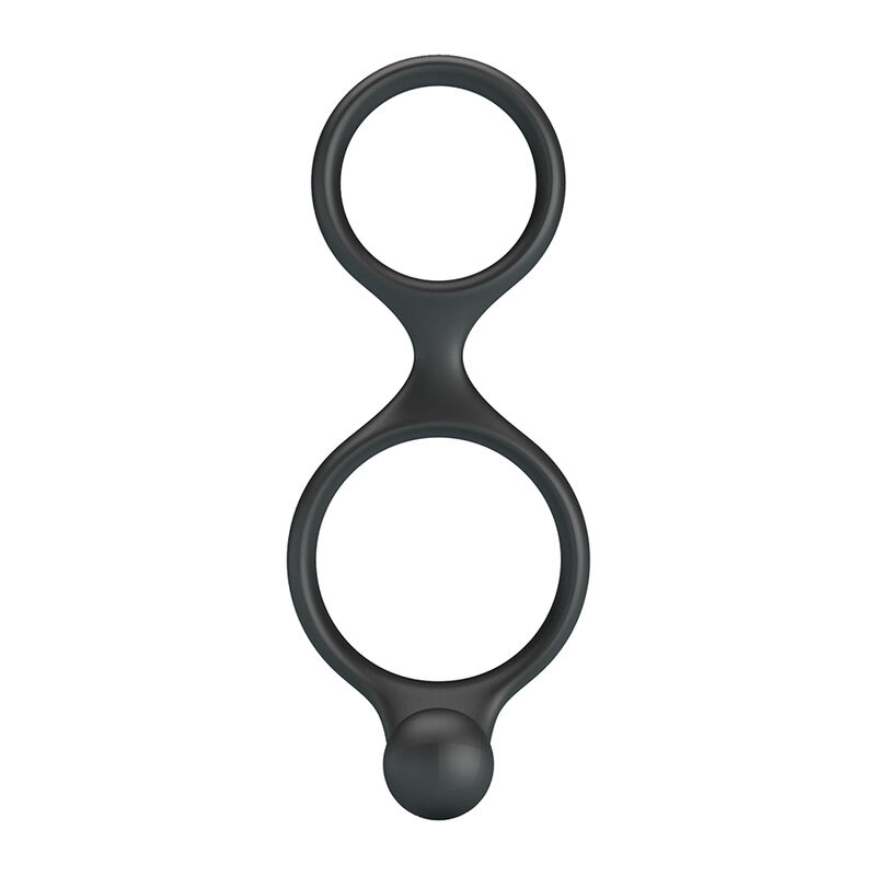 CRAZY BULL - FLORIAN DOUBLE COCK AND BALL RING BLACK - Imagem de 3