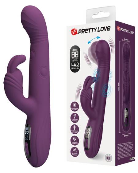 PRETTY LOVE - DEE MULTIFUNCTION RABBIT VIBRATOR OSCILLATING AND PERCUSSION PURPLE
