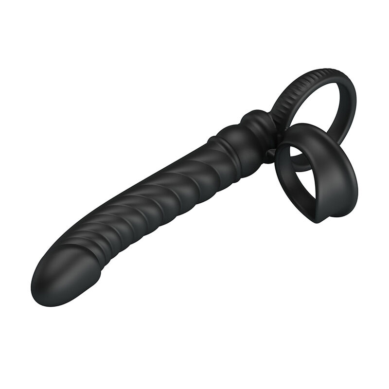 PRETTY LOVE - MERRITT ANAL VIBRATOR WITH RING AND VIBRATION BLACK