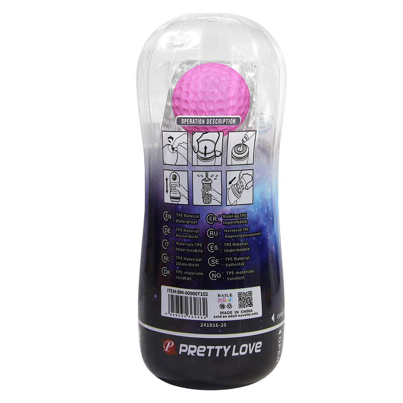 PRETTY LOVE - 360 TEXTURED MASTURBATION CUP CLEAR - Imagem de 4