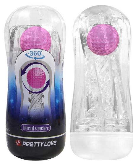 PRETTY LOVE - 360 TEXTURED MASTURBATION CUP CLEAR