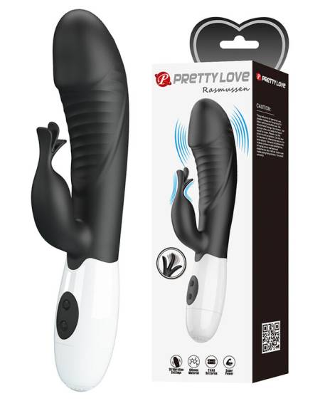 PRETTY LOVE - RASMUSSEN 30 FUNCTION RABBIT VIBRATOR BLACK