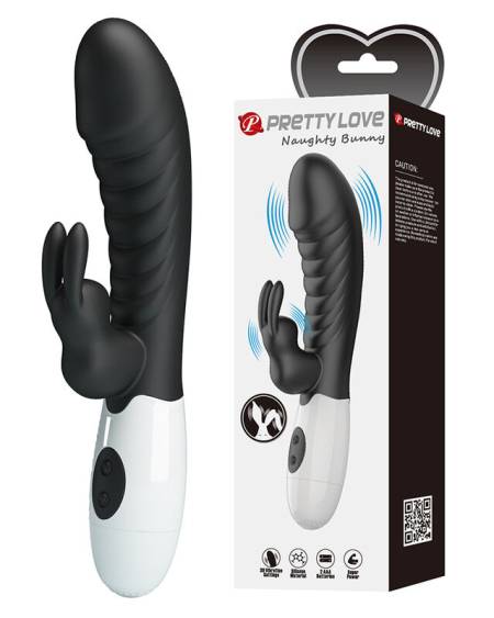 PRETTY LOVE - NAUGHTY BUNNY 30 FUNCTION RABBIT VIBRATOR BLACK