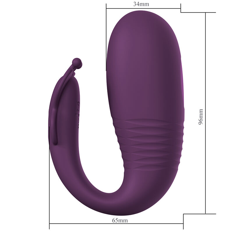 PRETTY LOVE - KLAY THRUSTING EGG VIBRATOR APP CONTROL PURPLE - Imagem de 5