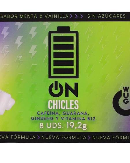 WUG On  Instant energy in chewing gum format BLISTER 8 UNITS