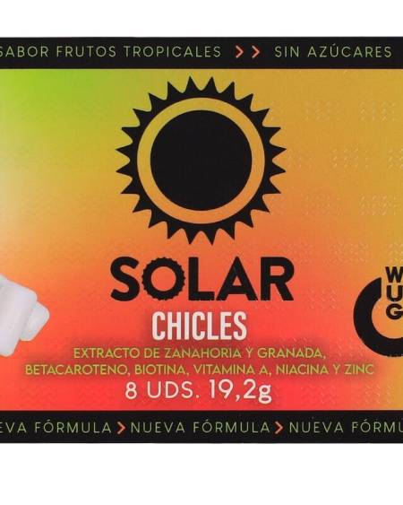 WUG Solar - The chewing gum that prepares your skin for the sun. BLISTER OF 8 UNITS