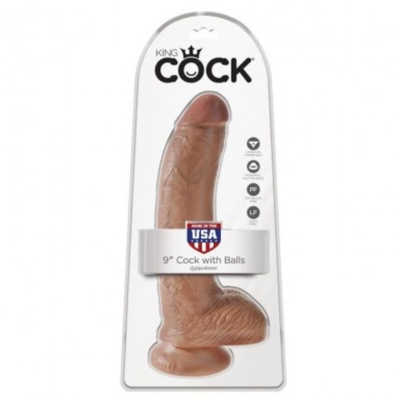 KING COCK - REALISTIC DILDO WITH BALLS 22.8 CM - Imagem de 5