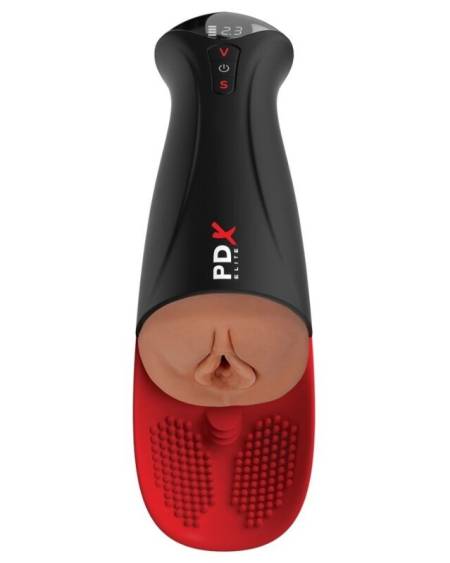 PDX ELITE - FAP-O-MATIC PRO XL AUTOMATIC VIBRATING STROKER BROWN 34.9 CM