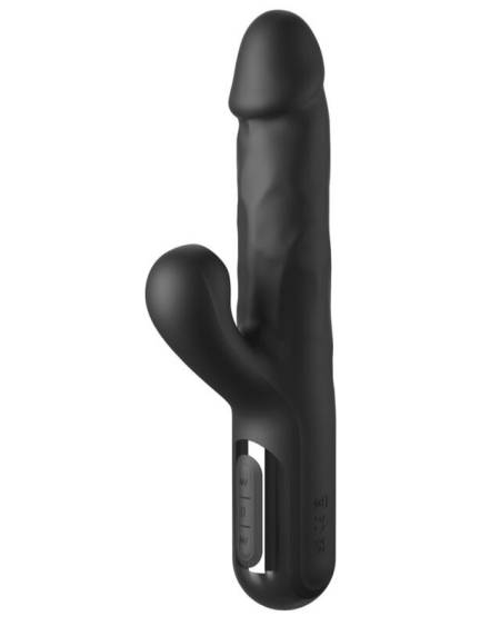 FETISH FANTASY SERIES - SONIX SILICONE THRUSTER RABBIT VIBRATOR BLACK