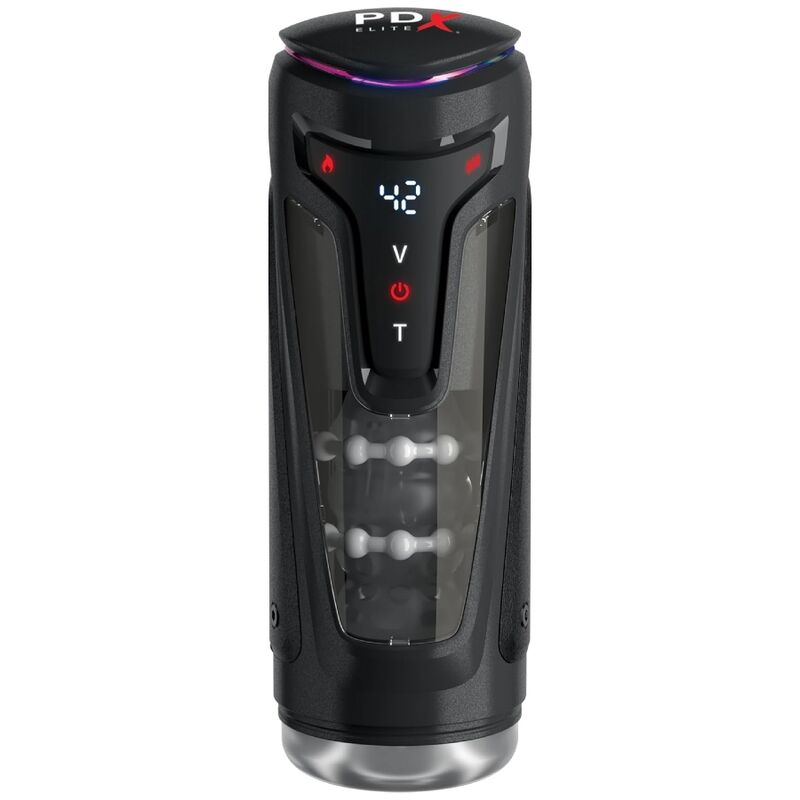 PDX ELITE - MOTO-BATOR PRO THRUSTING STROKER AUTOMATIC VIBRATING AND WARMING MASTURBATOR 26.5 CM - Imagem de 2
