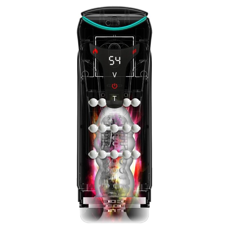 PDX ELITE - MOTO-BATOR PRO THRUSTING STROKER AUTOMATIC VIBRATING AND WARMING MASTURBATOR 26.5 CM - Imagem de 5