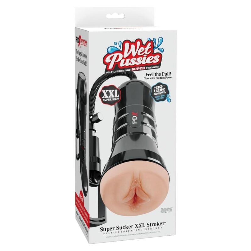 PDX EXTREME - WET PUSSIES SUPER SUCKER XXL LIGHT VAGINA STROKER WITH SUCTION 27.3 CM - Imagem de 5