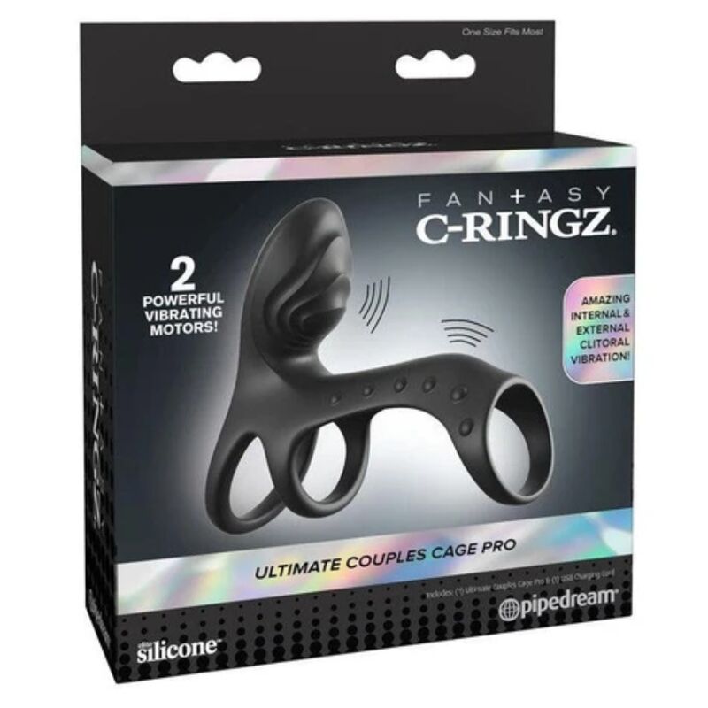 FANTASY C-RINGZ - ULTIMATE COUPLES CAGE PRO VIBRATING COCK RING 19.5 CM - Imagem de 5