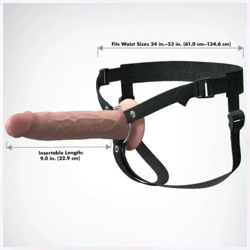 FANTASY X-TENSIONS - ELITE REALISTIC HOLLOW STRAP-ON 24.1 CM - Imagem de 5