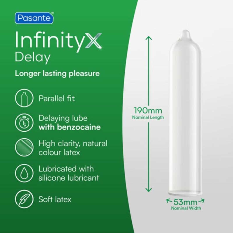 PASANTE - DELAY INFINITY CONDOMS BOX 144 UNITS - Imagem de 4