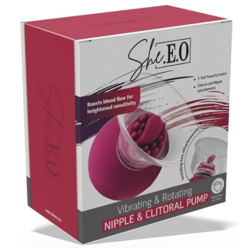 SHE.E.O - VIBRATING AND ROTATING PUMP FOR NIPPLES AND CLITORIS - Imagem de 5