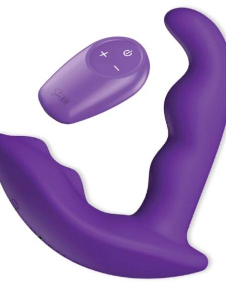 SHE.E.O - ROTATING VIBRATING ANAL STIMULATOR WITH REMOTE CONTROL - PURPLE