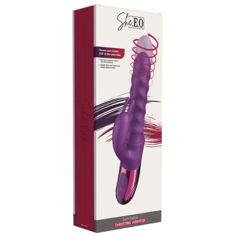 SHE.E.O - PURPLE RABBIT SWIRL VIBRATOR - Imagem de 4
