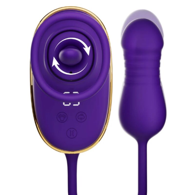 SHE.E.O - CLITORAL SUCTION TOOL WITH LICKING EFFECT AND PURPLE ANAL STIMULATOR - Imagem de 2