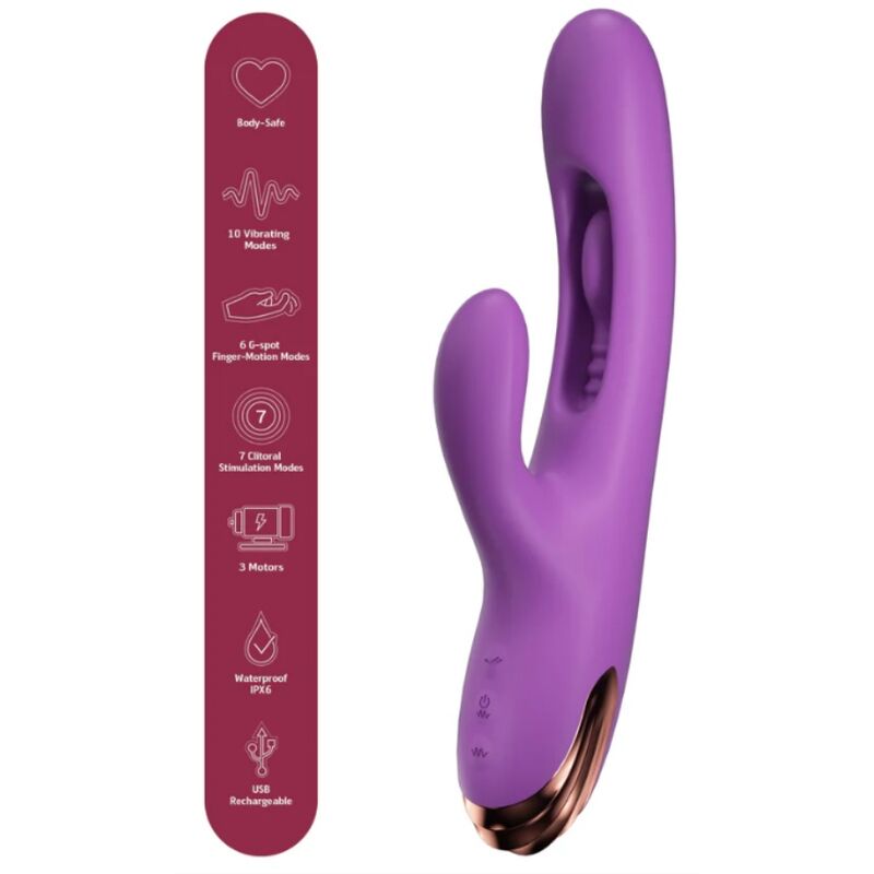 SHE.E.O - RABBIT G-SPOT VIBRATOR WITH DIGITAL MOVEMENT PURPLE - Imagem de 2