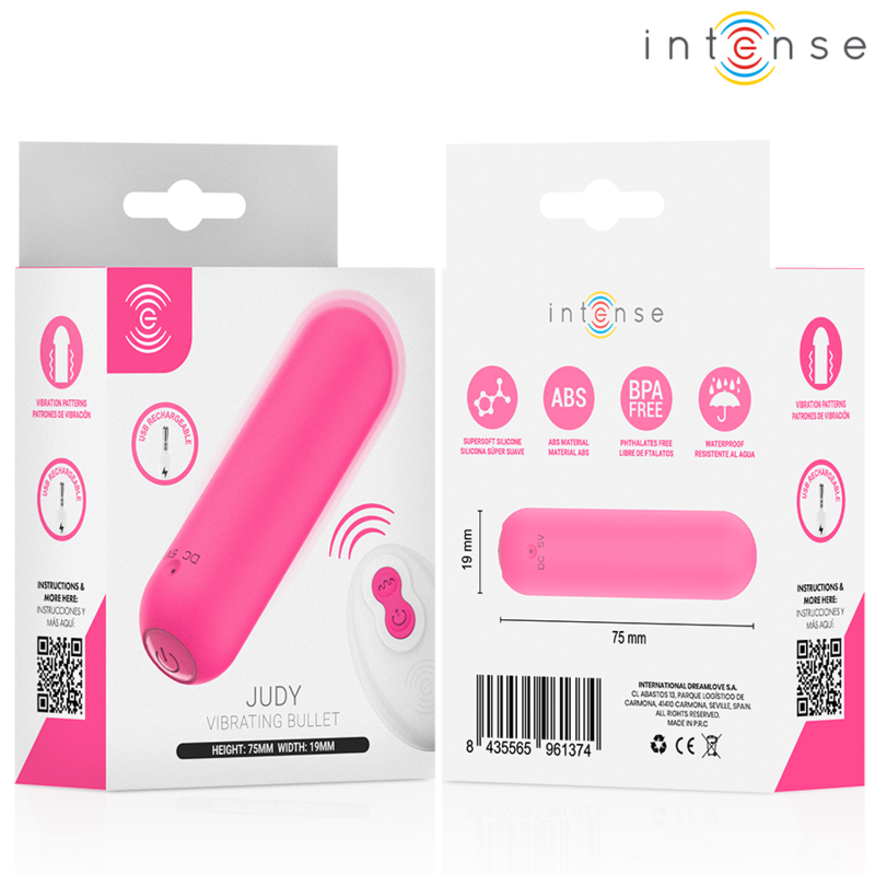 INTENSE - JUDY RECHARGEABLE VIBRATING BULLET WITH REMOTE CONTROL PINK - Imagem de 5