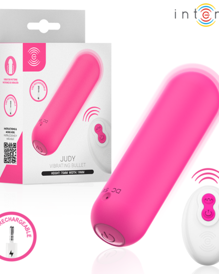 INTENSE - JUDY RECHARGEABLE VIBRATING BULLET WITH REMOTE CONTROL PINK