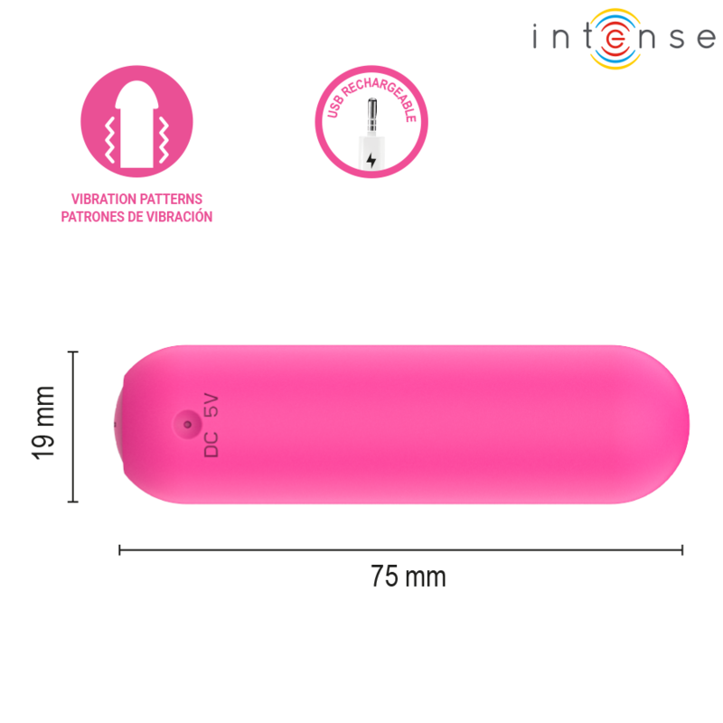 INTENSE - JUDY RECHARGEABLE VIBRATING BULLET WITH REMOTE CONTROL PINK - Imagem de 4