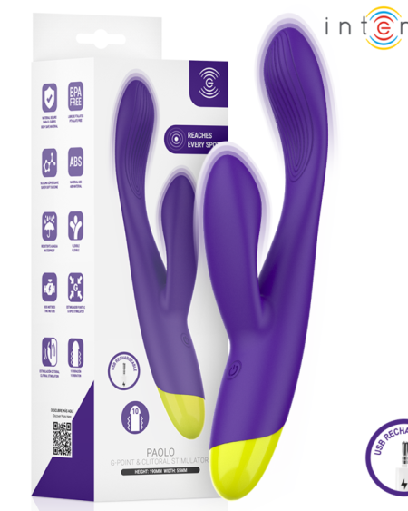 INTENSE - PAOLO RECHARGEABLE RABBIT STIMULATOR FOR G-SPOT AND CLITORIS