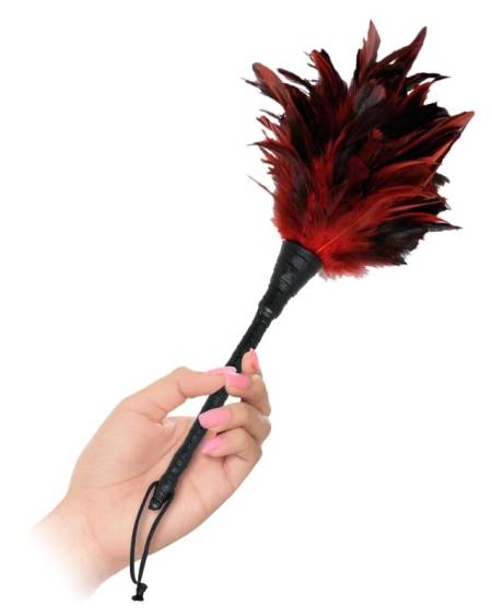 FETISH FANTASY SERIES - BLACK  RED FRISKY FEATHER TICKLER