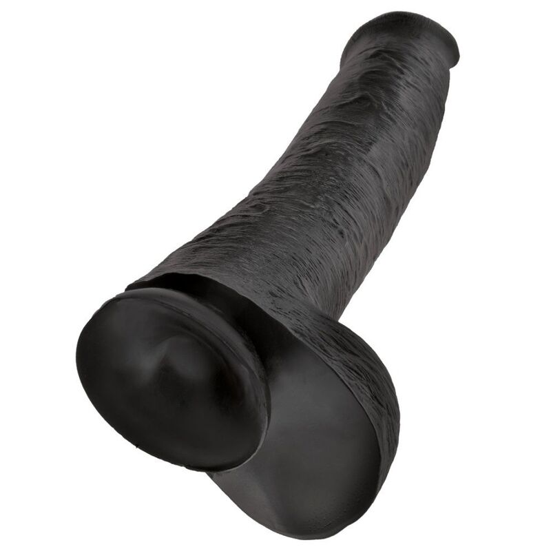 KING COCK - REALISTIC DILDO WITH TESTICLES 38 CM BLACK - Imagem de 2
