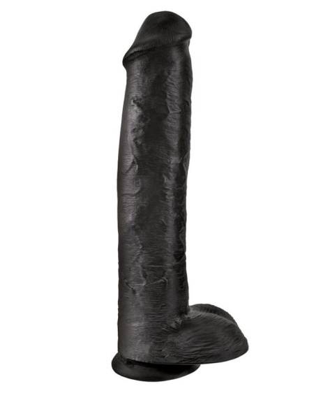 KING COCK - REALISTIC DILDO WITH TESTICLES 38 CM BLACK