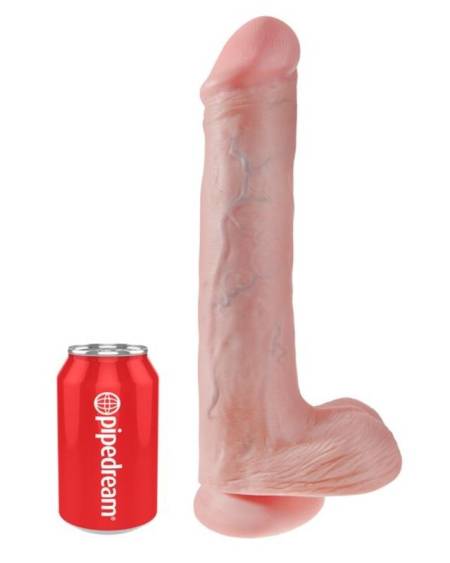 KING COCK - REALISTIC DILDO WITH TESTICLES AND SUCTION CUP 38 CM FLESH