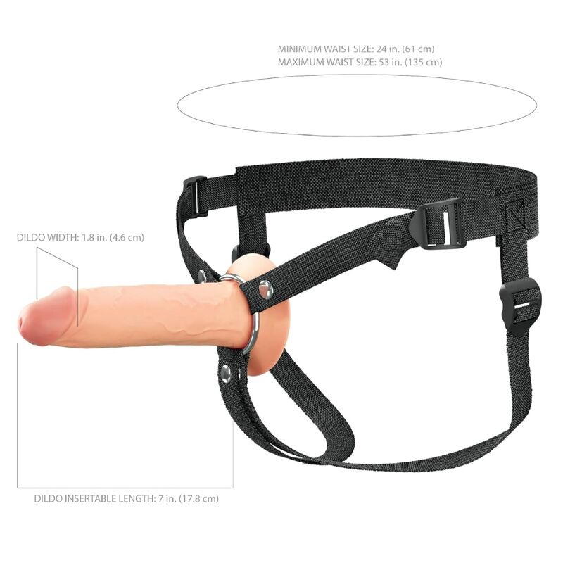 FANTASY X-TENSIONS ELITE - 17.8 CM HOLLOW SILICONE STRAP-ON - Imagem de 5