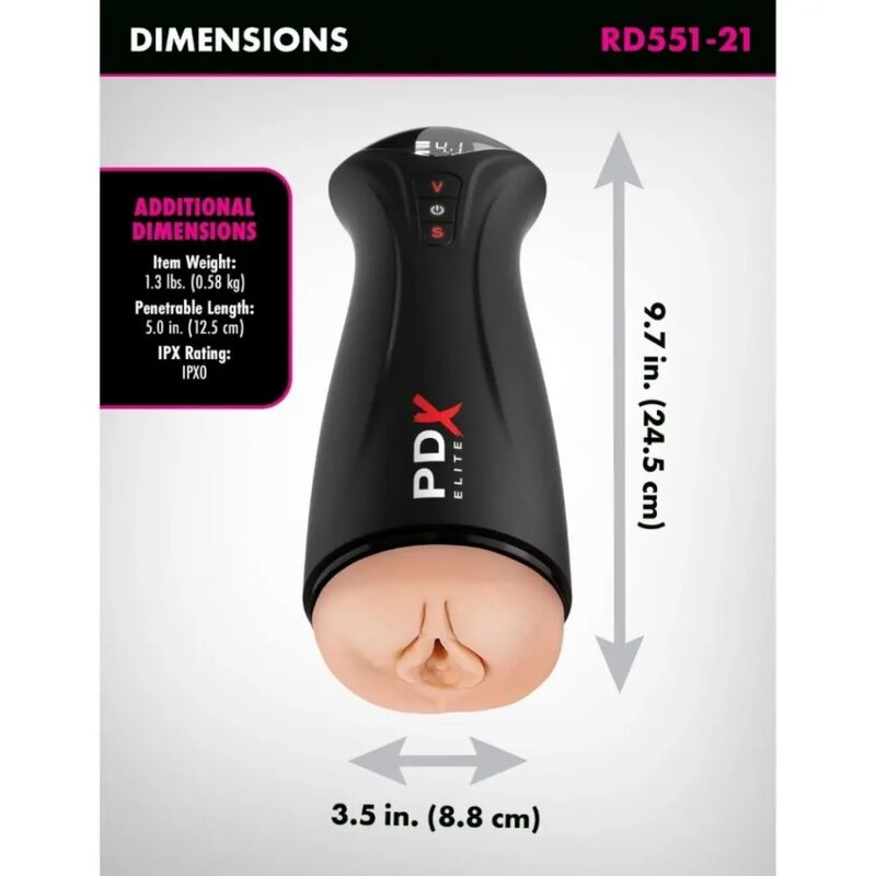 PDX ELITE - FAP-GASM INTERMITTENT SUCTION VIBRATION MASTURBATOR - Imagem de 5