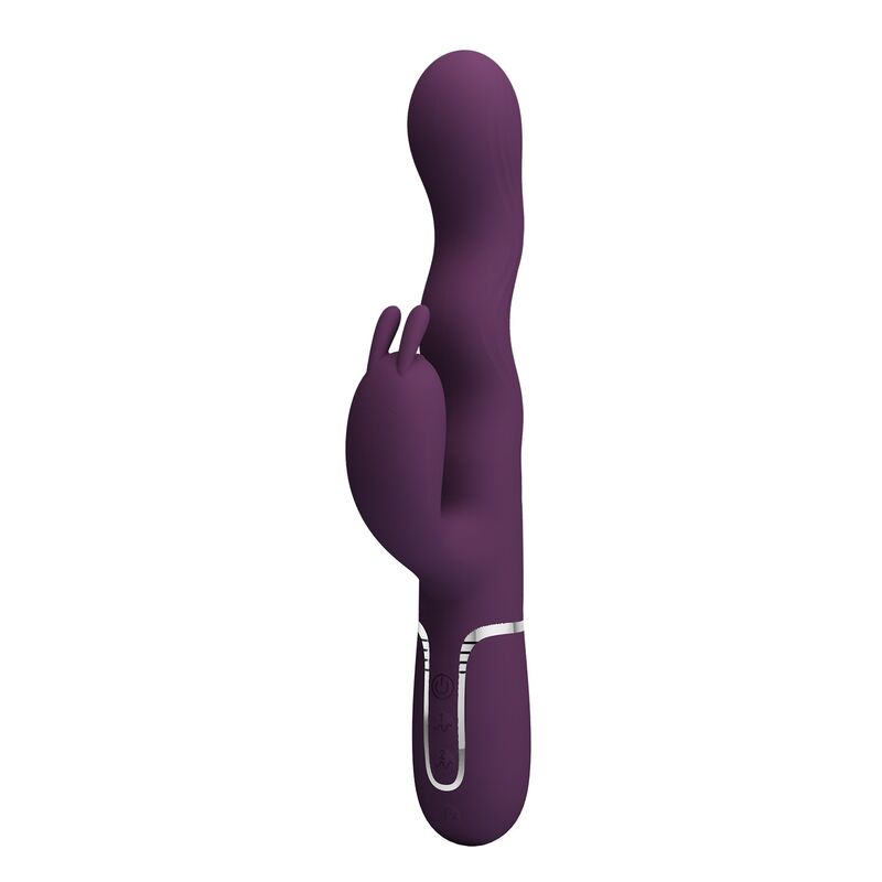 PRETTY LOVE - LOURSEN RABBIT VIBRATOR WITH THRUSTING MOTION AND 7 VIBRATIONS USB RECHARGEABLE PURPLE - Imagem de 2