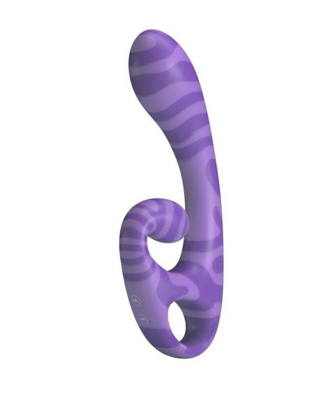 PRETTY LOVE - SUMMER DOUBLE-ENDED VIBRATOR WITH HANDLE 19 CM Ø 3.5 CM PURPLE