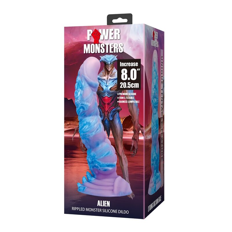 POWER MONSTERS - ALIEN FANTASY SILICONE DILDO 20.5 CM Ø 4.8 CM - Imagem de 3