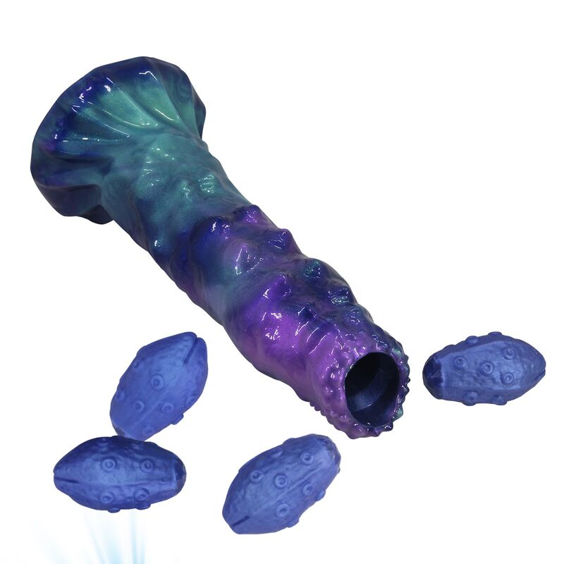 POWER MONSTERS - DUSKWALKER SENTINEL TRICOLOR INFLATABLE FANTASY SILICONE DILDO 23 CM Ø 5 CM - Imagem de 5
