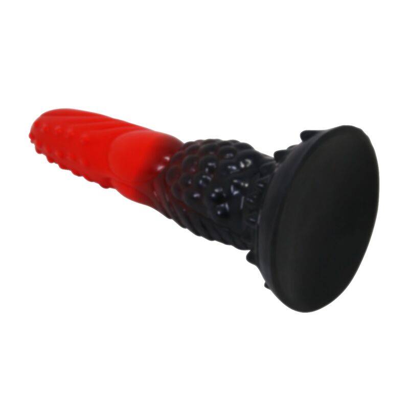 POWER MONSTERS - FIRE DRAGON FANTASY DILDO WITH SUCTION CUP 24.5 CM Ø 5.8 CM RED BLACK - Imagem de 5