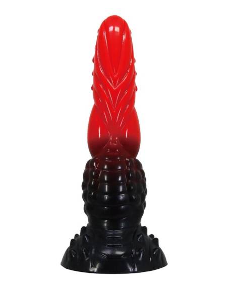POWER MONSTERS - FIRE DRAGON FANTASY DILDO WITH SUCTION CUP 24.5 CM Ø 5.8 CM RED  BLACK