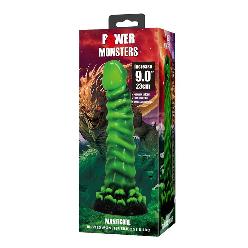 POWER MONSTERS - MANTICORE FANTASY SILICONE DILDO 23 CM Ø 5 CM - Imagem de 3