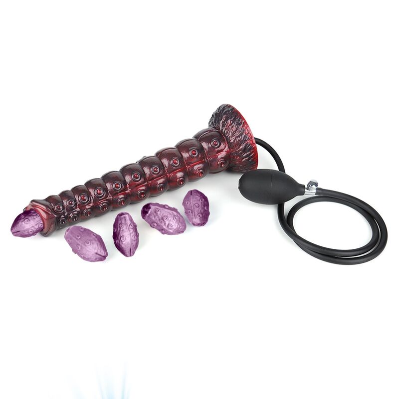POWER MONSTERS - VOIDCLAW BRUTE BICOLOR INFLATABLE FANTASY SILICONE DILDO 29 CM Ø 5.7 CM - Imagem de 5