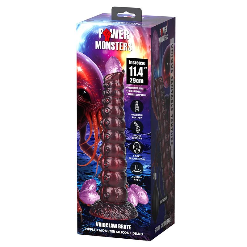 POWER MONSTERS - VOIDCLAW BRUTE BICOLOR INFLATABLE FANTASY SILICONE DILDO 29 CM Ø 5.7 CM - Imagem de 2