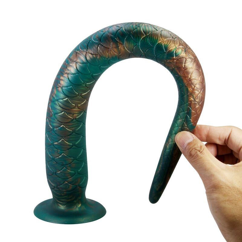 POWER MONSTERS - WILDWYRM TAIL BICOLOR FANTASY SILICONE DILDO 47 CM Ø 4 CM - Imagem de 3