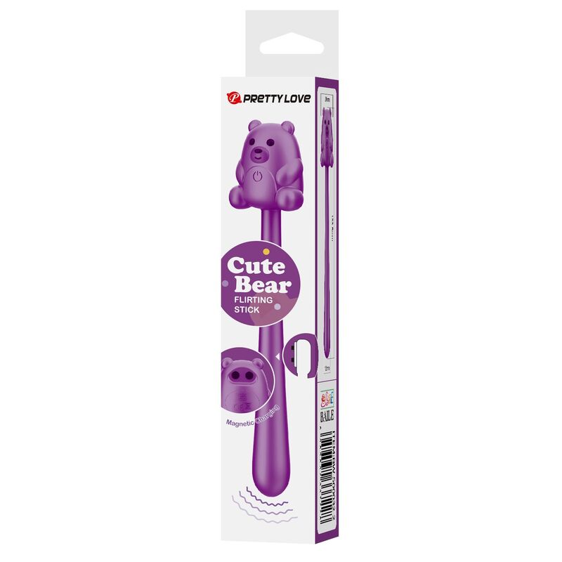 PRETTY LOVE - CUTE BEAR FLIRTING STICK RECHARGEABLE VIBRATOR - Imagem de 2