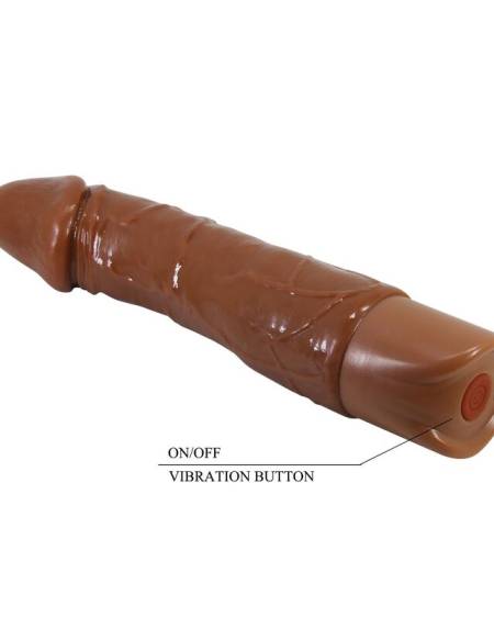 PRETTY LOVE - DONALD REALISTIC VIBRATOR 19.5 CM Ø 4 CM BROWN