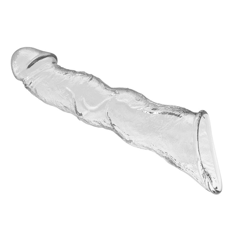 PRETTY LOVE - ADJUSTABLE PENIS EXTENSION SLEEVE 28 CM Ø 4.5 CM TRANSPARENT - Imagem de 3