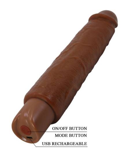PRETTY LOVE - GAVIN REALISTIC VIBRATOR 25 CM Ø 5 CM BROWN